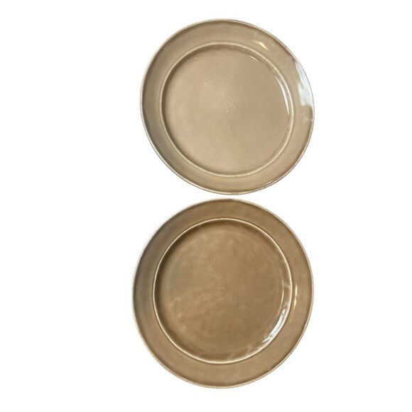 2 POTTERY BARN CAMBRIA MUSHROOM DINNER PLATES PORTUGAL 11 1/2” MINT - Picture 2 of 7